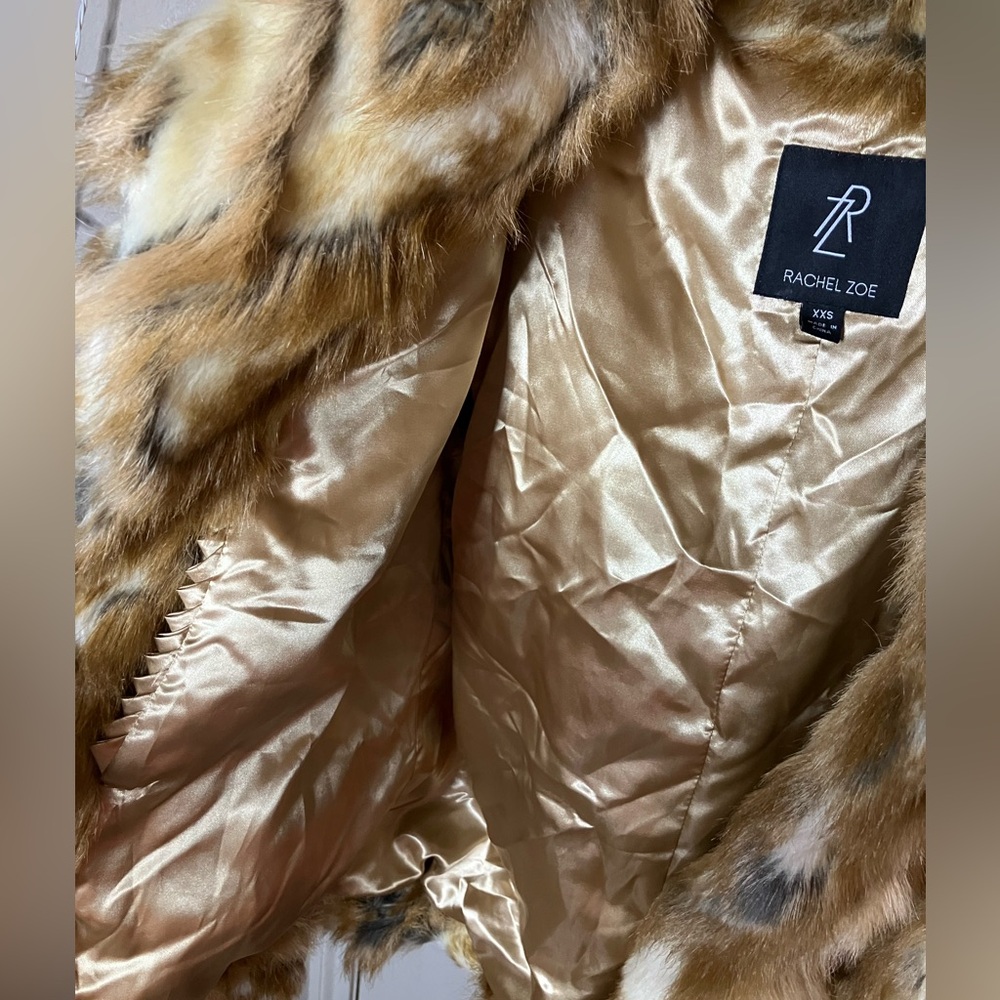 Rachel Zoe Women’s XXS Fur Coat - Picture 3 of 12